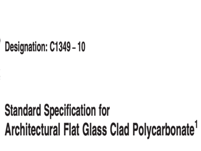 astm c1349 standard specification for architectural flat glass clad polycarbonate