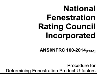 nfrc100 2014 procedure for determining fenestration product u factors